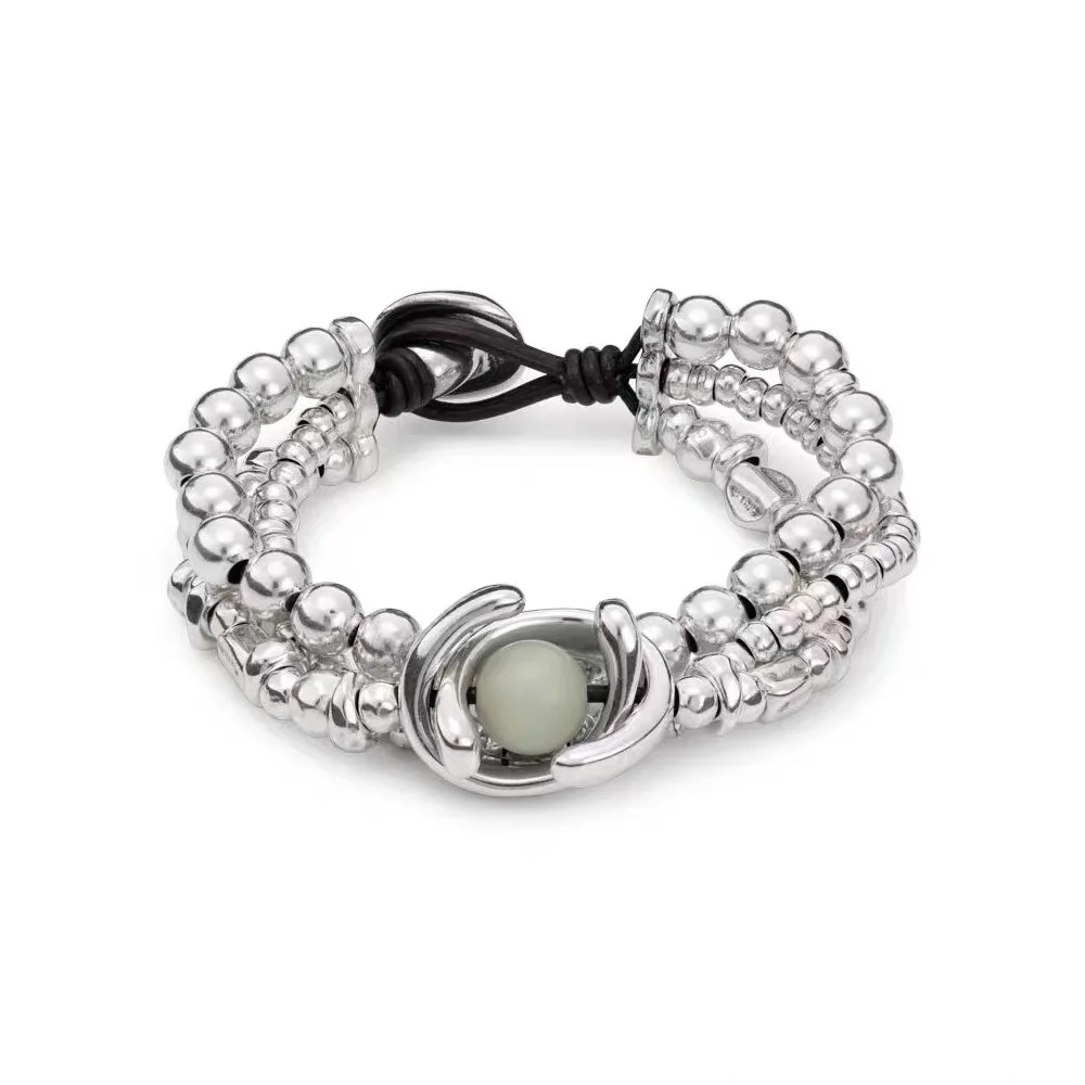 2023 new high quality fashion UNO bead bracelet silver factory wholesale gift free shipping