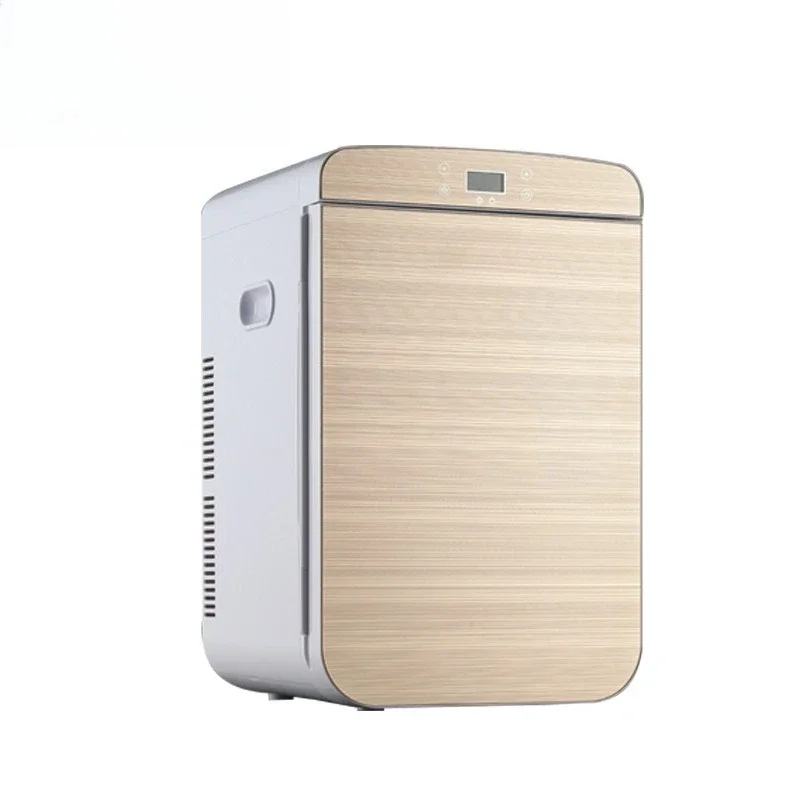 BESRCHOICECar 냉장고 25L 골드 자동차 홈 이중 목적 미니 냉장고 가열 상자 휴대용 자동차 220V85W