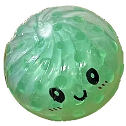 Vibrant Mini Glitter Dumpling Squishy Stress Relief Toy Set (Green)