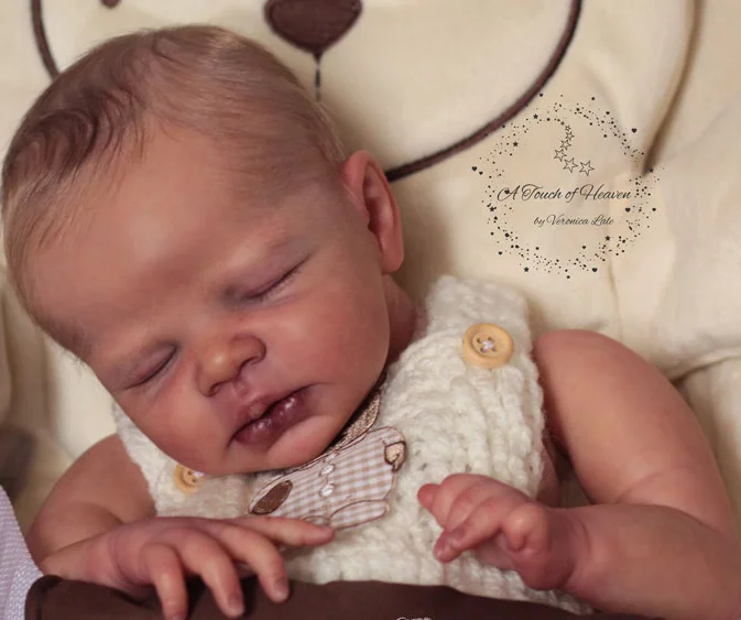 

NPK 16inch Reborn Doll Kit Zendric Lifelike Sleeping Newborn Unfinished Doll Parts with Body