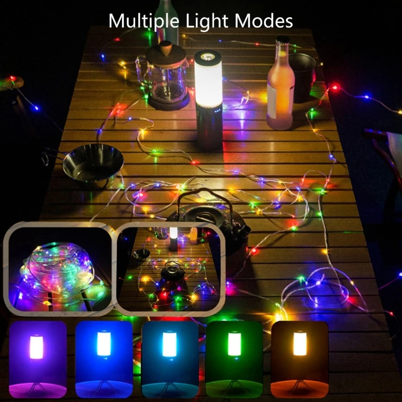 

Flashlight Camping String Light Power Banks Waterproof Light Portable Tent Light R66E