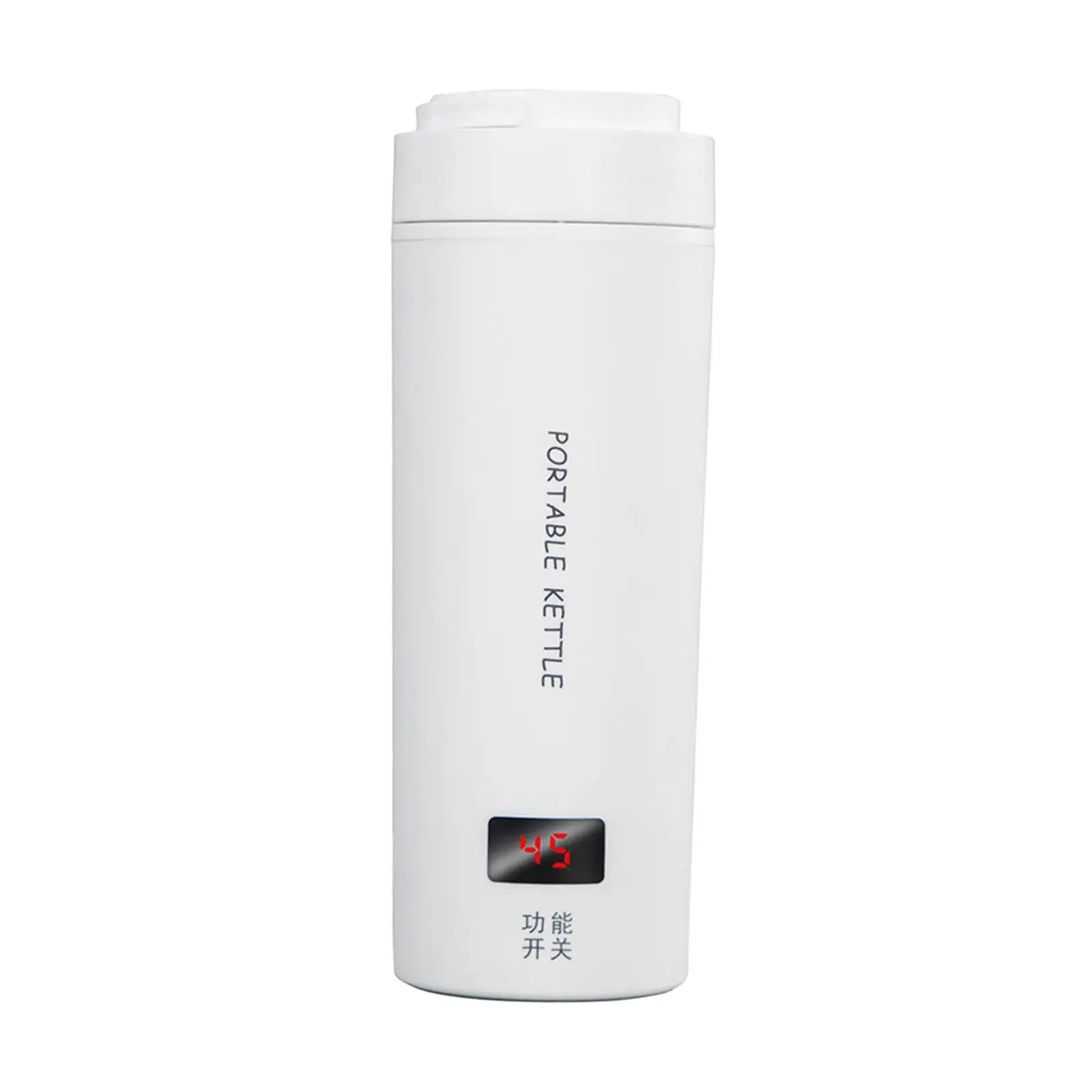 휴대용 전기 주전자 4단계 온도 조절 500ml 스테인리스 스틸 전기 차/커피 주전자 여행용 야외용 물 끓이기 주전자
