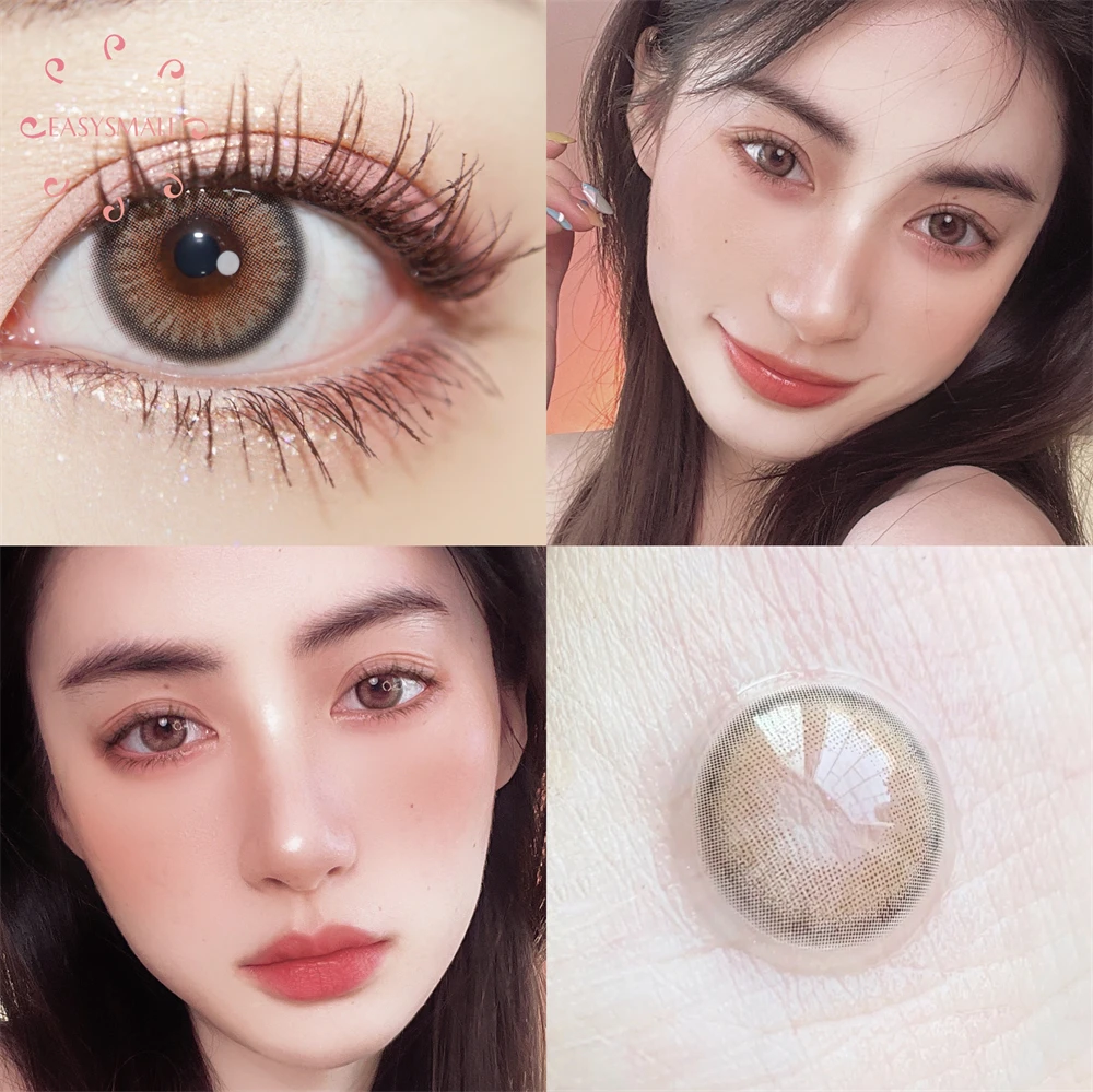 

Holly Cat brown Natural Color Lens Eyes Yearly Color Contact Lenses For Eyes small Beauty pupil Contact Lens Eye Cosmetic