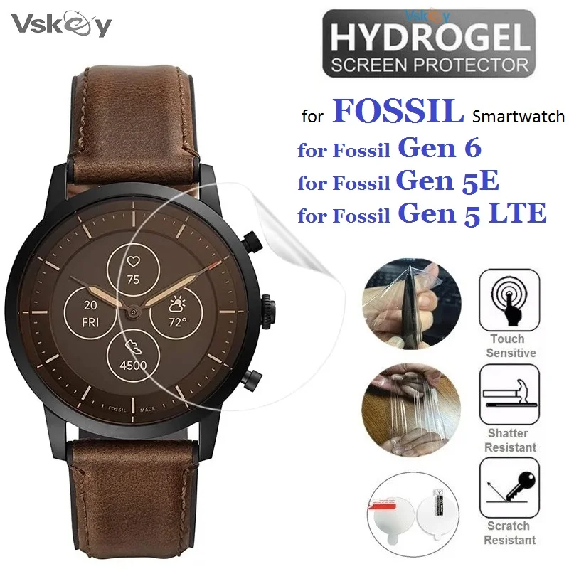 

Мягкая Гидрогелевая защитная пленка из ТПУ для умных часов Fossil Gen 6 Gen 5E/Lte 42 мм 44 мм, прозрачная защитная пленка для экрана HD, 10 шт.