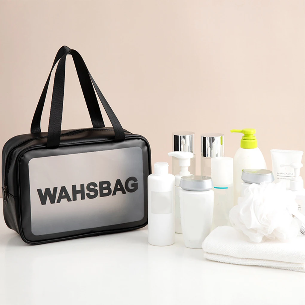 

2/3/5 Travel With Ease Waterproof Cosmetic Bag For Women Suffice Daily PU Transparent Organizer Large
