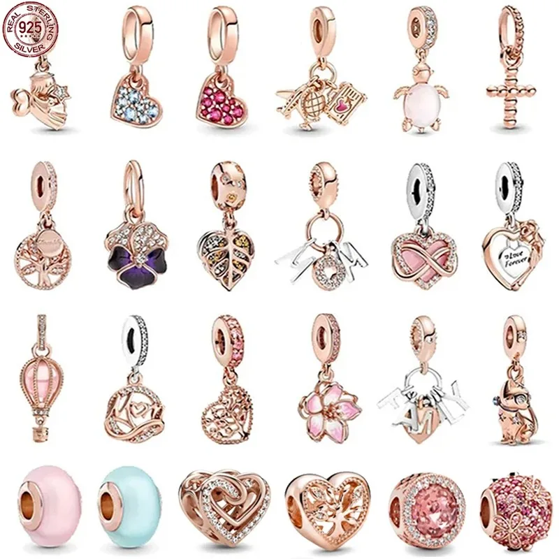 

Womens 925sterling silver fashionable heart-shaped hot air balloon hollow pendant fits designing original Pandora bracelet gifts