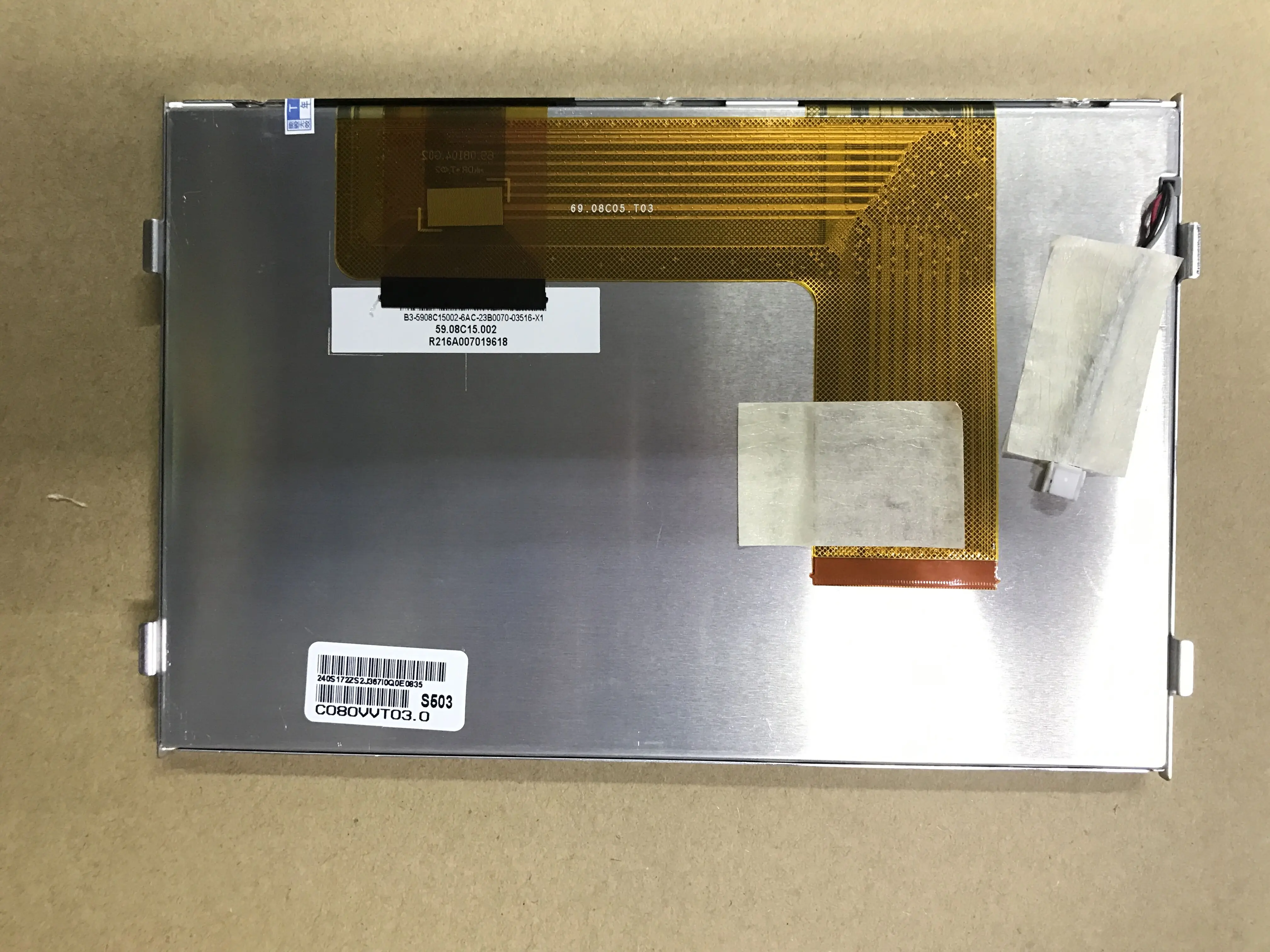 C080VVT03.0 C080VVT03.2 C080VVT03 0 2 8인치 LCD 디스플레이(Auo 오리지널 VW 자동차 GPS 네비게이션 59.08C15.003용)