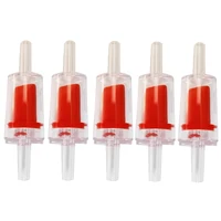 5PCS/1pack Red Clear Air Check Valve - Non-Return One Way Check Valve For Aquarium Air Pump Fish Tank Aerator 1