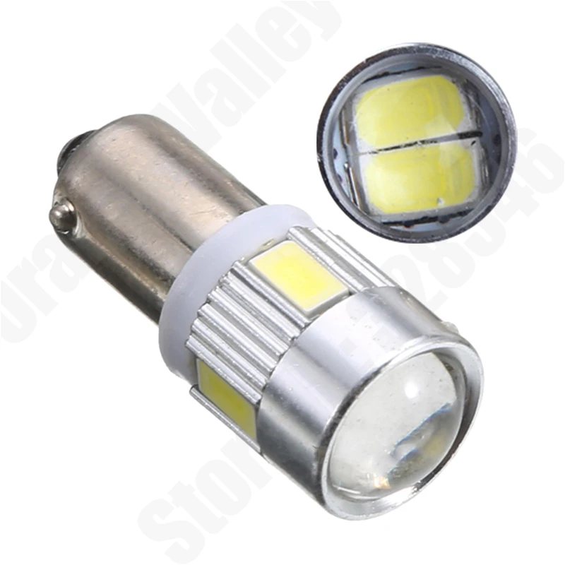 4-Pack T4W BA9S LED Wedge Bulbs – White 6000K, 12V, For Side Marker, License Plate, Parking Lights