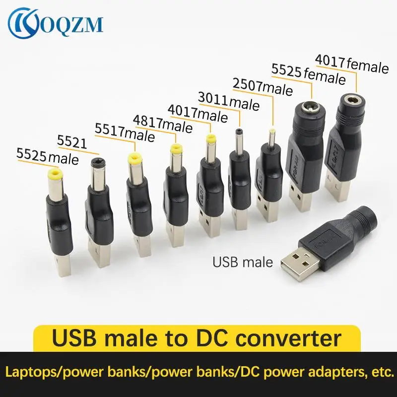 

Трансформируемая USB-головка для преобразования постоянного тока DC5.5 * 2,1 отдельные адаптеры для ноутбуков/мобильных блоков питания/блоков питания и т. д.