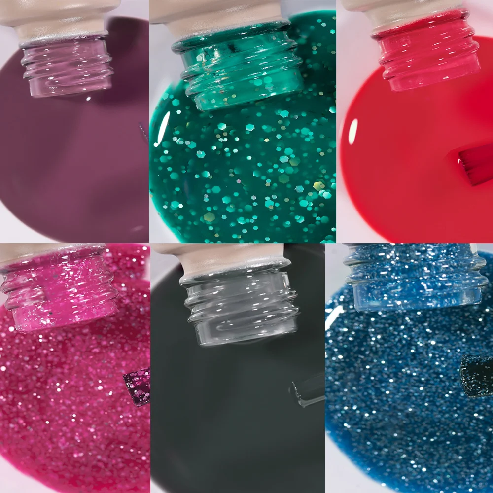 Description Picture 4 of itemMAYCHAO 12ML Color Changing Thermal Gel Nail Polish 1Pc Cherry Pink-Rosette Glitter Change Soak Off Nail Polish Nail Art Varnish