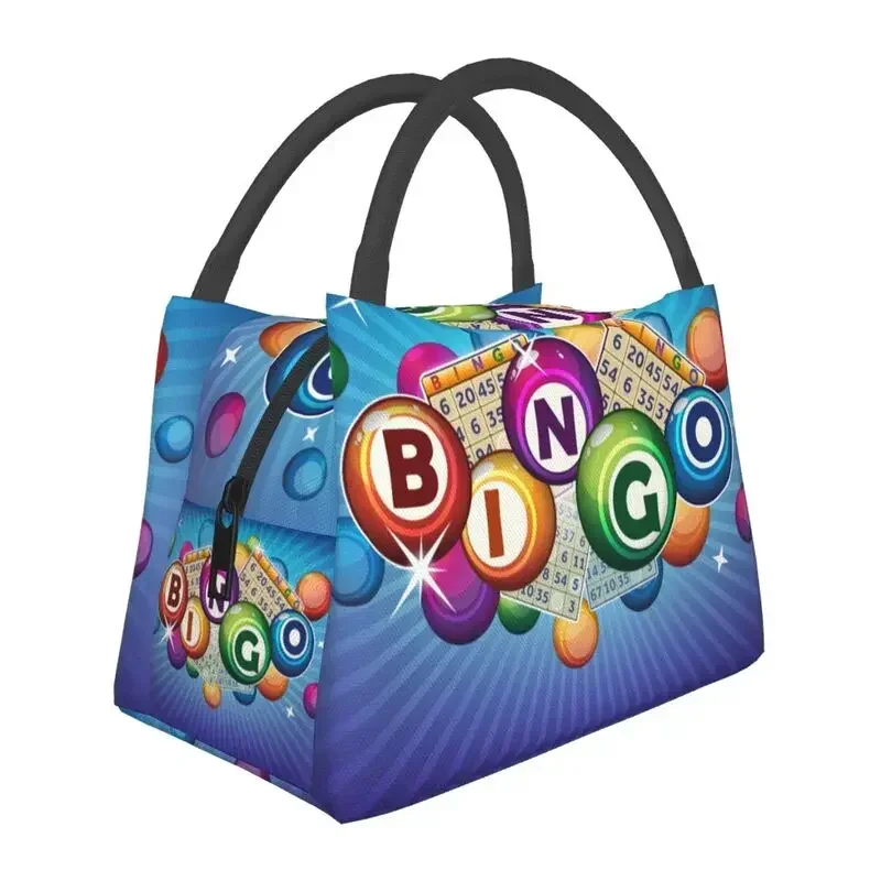

Bingo Paper Game Resuable Lunch Box Women Waterproof Cooler Thermal Food Insulated Lunch Bag Travel Work Pinic Container