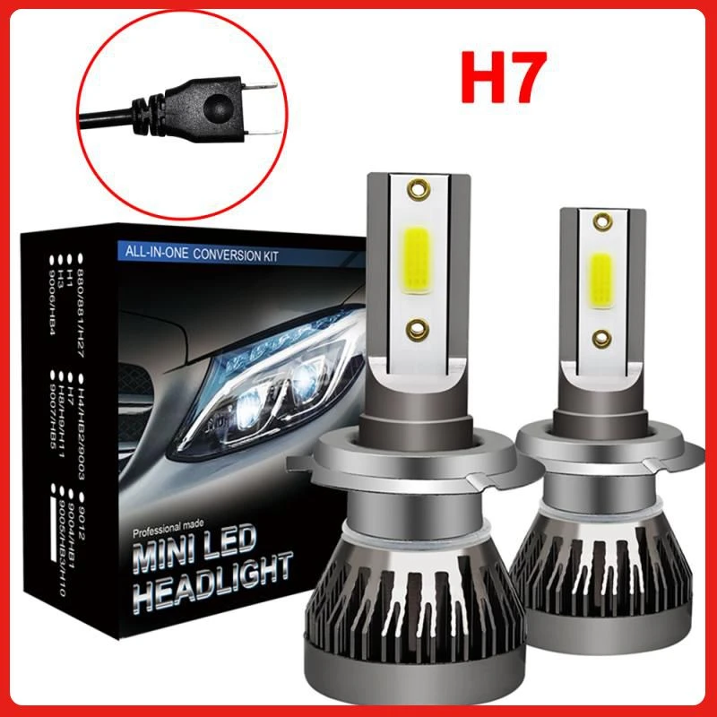 Kit de bombillas faros delanteros de coche, antiniebla blanca superbrillante, 90, 6000K, 12000LM, 12 32V, 2 uds.|Bombillas (LED) de faros delanteros| - AliExpress