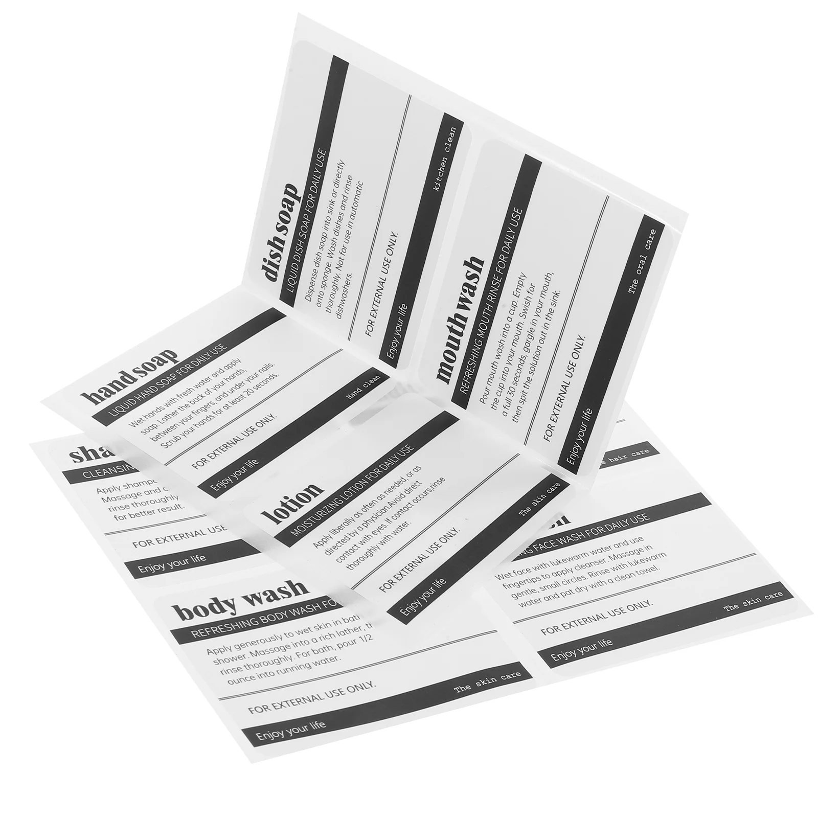 

Bathroom Tags Sticker for Bottle Labels Stickers Self Adhesive Toiletries Body Wash