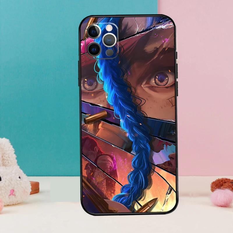 Arcane Jinx Vi Anime Silicone Bumper Phone Case