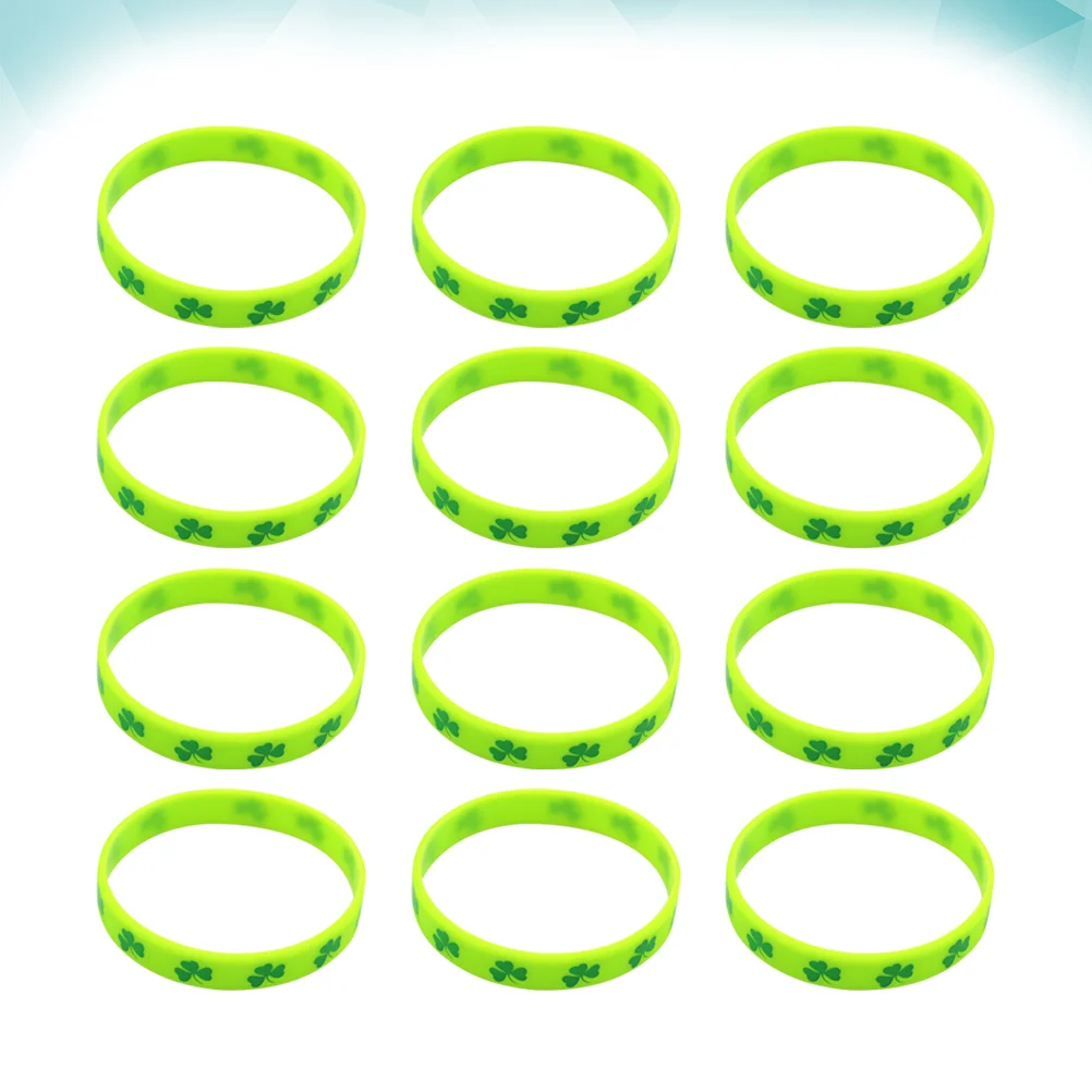 

12 Pcs Toys St Patrick's Day Bracelet Wristband Party Supplies Lovers Wristbands Festival Presents