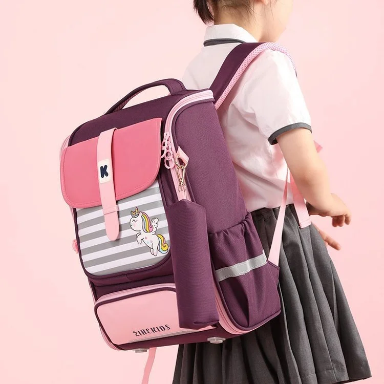 British Style Grade 2-4 Children Students Fashion Backpacks 2022 New Girls Boys Unicorn Large Capacity Schoolbags Drop Shipping