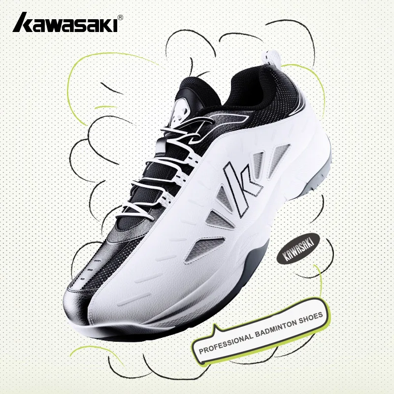 Kawasaki Badminton Shoes Professional Carbon Fiber Board Shock Absorption Men's Women's Sports Shoes