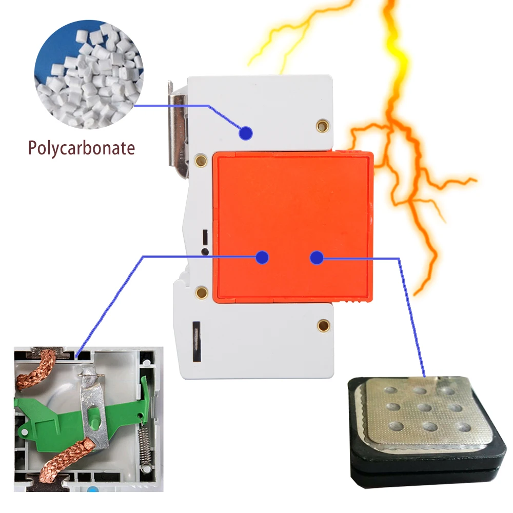 Photovoltaic Power Surge Protector AC 220V-400V 3/4 Pole voltage protection