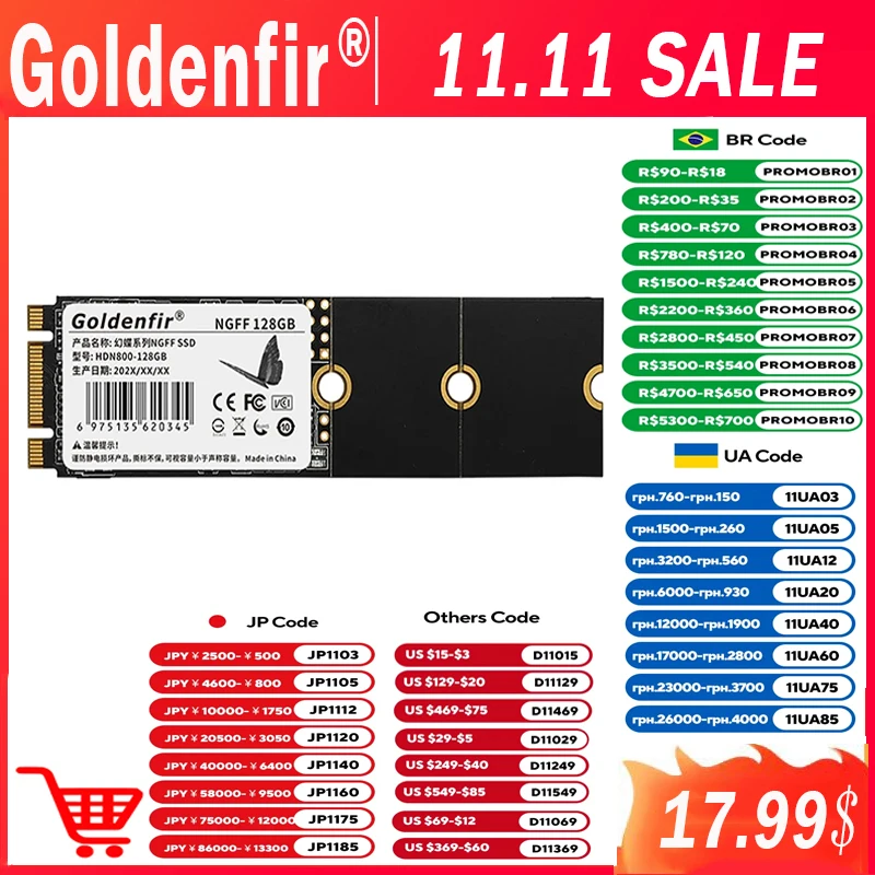 内蔵型SSD Goldenfir SSD M.2 NVMe 1TB PCle M2 2280 Goldenfir M.2