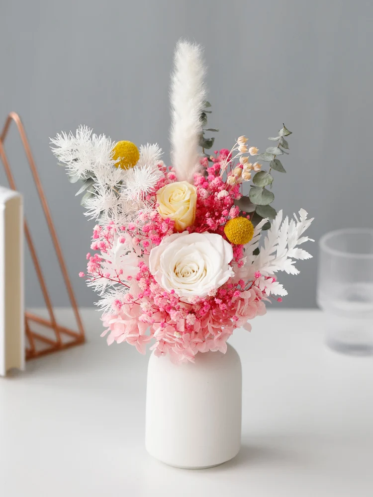 Gypsophila essiccato naturale fiore conservato ortensia rosa Pampa Bouquet  decorazioni per la casa tavolo festa della mamma regalo decorazioni di nozze