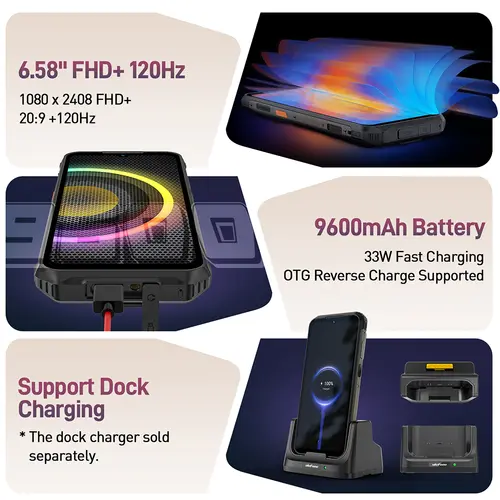 Ulefone Armor 21 Rugged Phone 16GB RAM 256GB ROM Smartphone Android 15 G99 Mobile phone 64MP 9600mAh 4G Cellular Global Version - Image 4