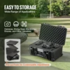 VEVOR Weatherproof Hard Case, Heavy Duty Protective Dry Box Case with Pre-cut Foam, Wheels & Retractable Pull Handles for Travel 3