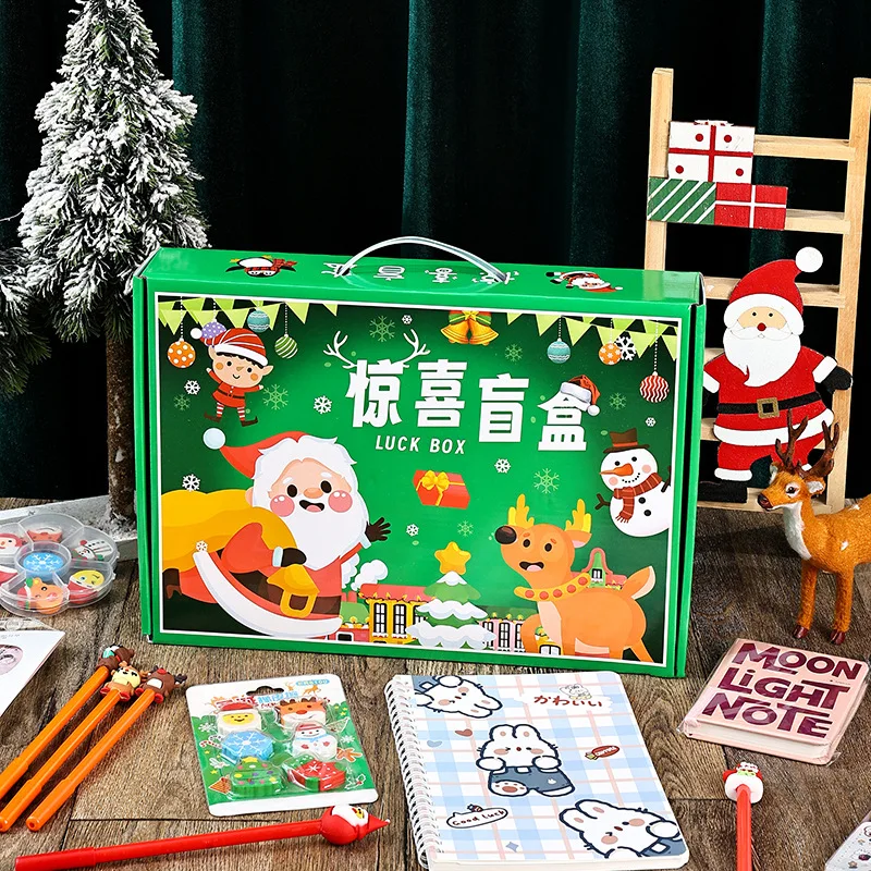 thumbnail image 1 of Nueva caja sorpresa de papelería para estudiantes, juego de papelería para retirar a mano, caja de regalo, paquete de regalo grande, regalo de inicio de escuela para niños, 1 of 5