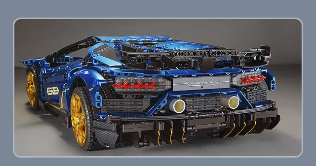 SAYN Technics Sports Car for Lambo Aventador SVJ, 1/8 Technics Racing Car  Building Bricks, Compatible with Lego Technic, 3811 Pcs