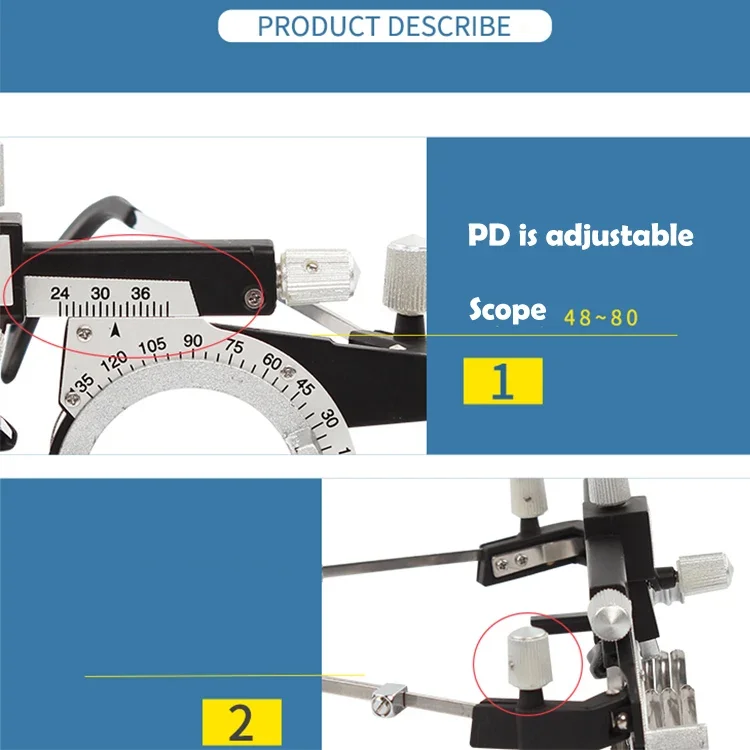 TF-B Adjustable Frame Trial Frame Optometry Eye Test universal Ophthalmology Optical Titanium Trial Lens