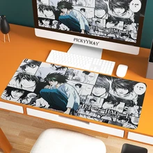 Death note 80x30cm xl lockedge grande jogo mouse pad computador gamer cs go teclado mouse tapete hiper besta mesa mousepad para pc