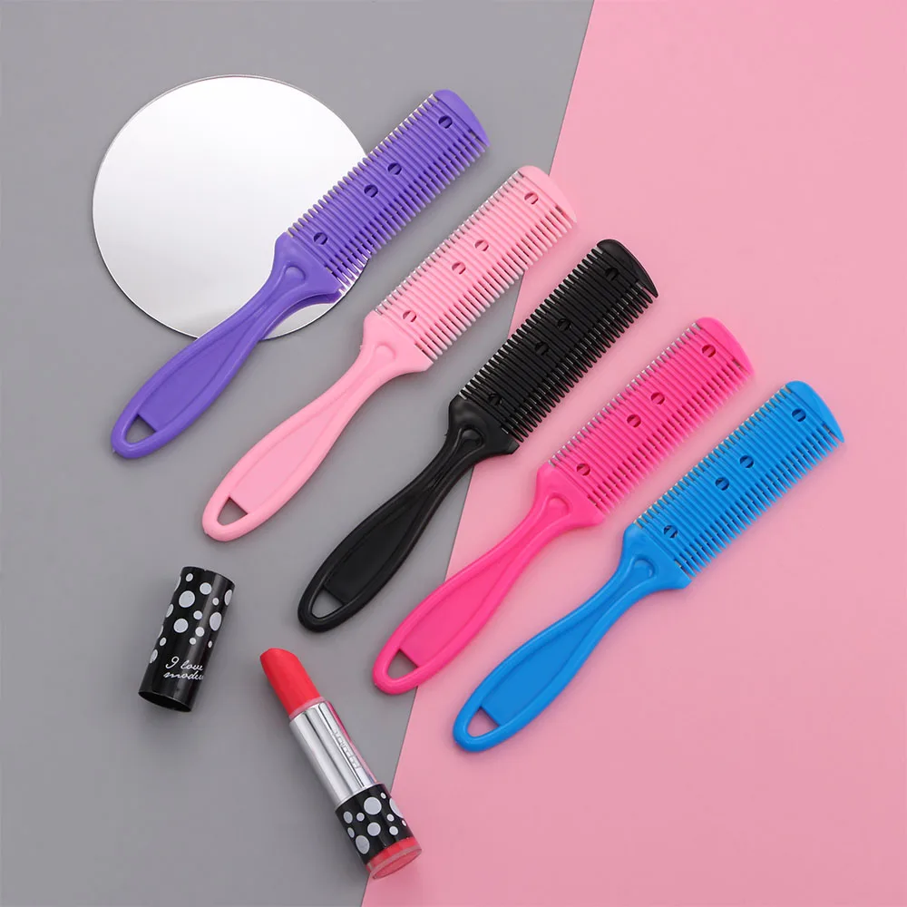 1pc Hair Cutting Comb Hair Brushes with Razor Blades Hair Trimmer