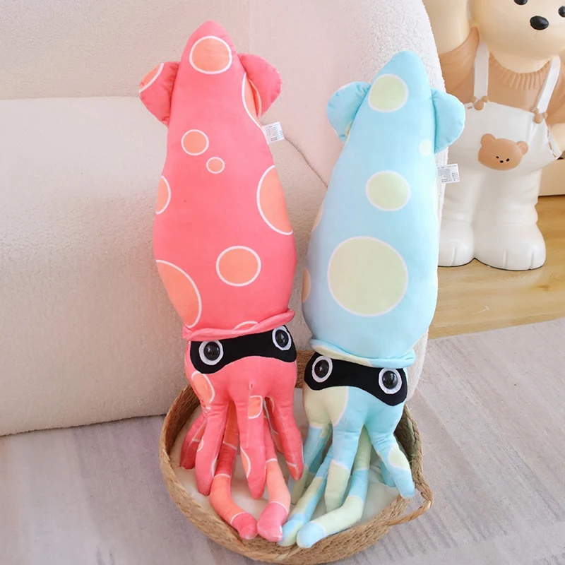 Big Size Lifelike Cute Squid Plush Toy Stuffed Sea Animal Cuttlefish Pillow Simulation Soft Octopus Doll Boy Toys for Child Gift 3 pcs wind up toy baby toys early educational car kids knight with horse plastic cartoon automatic child animal model