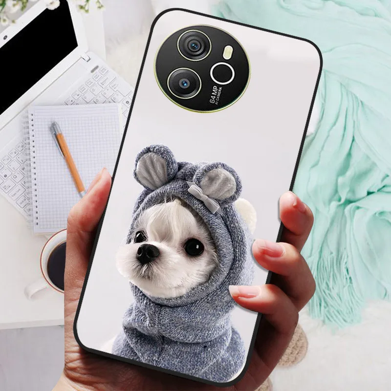 Blackview SHARK 8 Silicone Soft Back Case - Black Lion Wolf Design