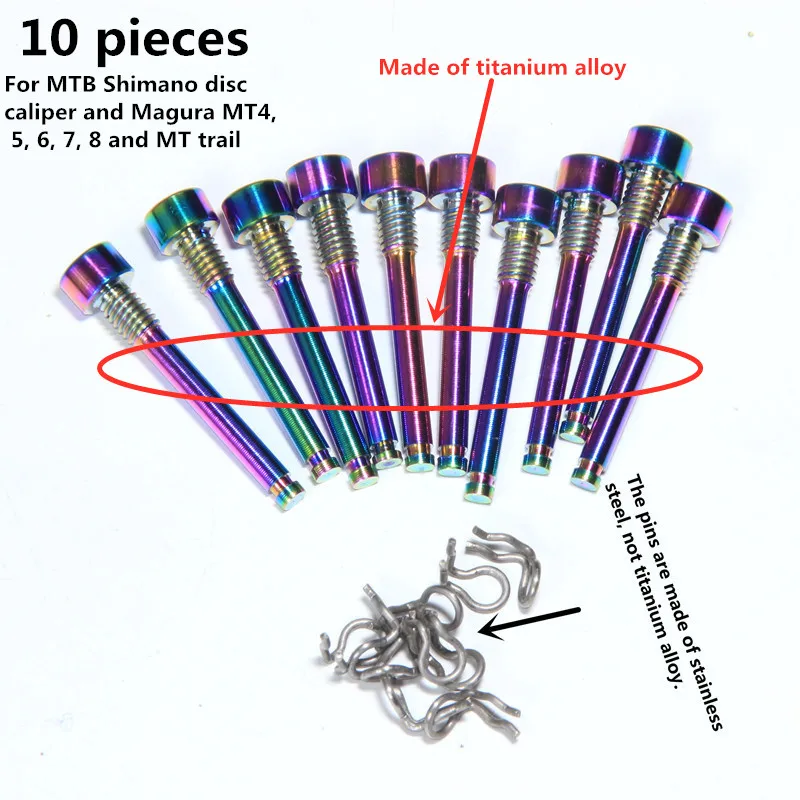 Set Pastiglie Freno Con Bulloni In Titanio FOURIERS Per Cerchi Carbonio, Compatibili Shimano
