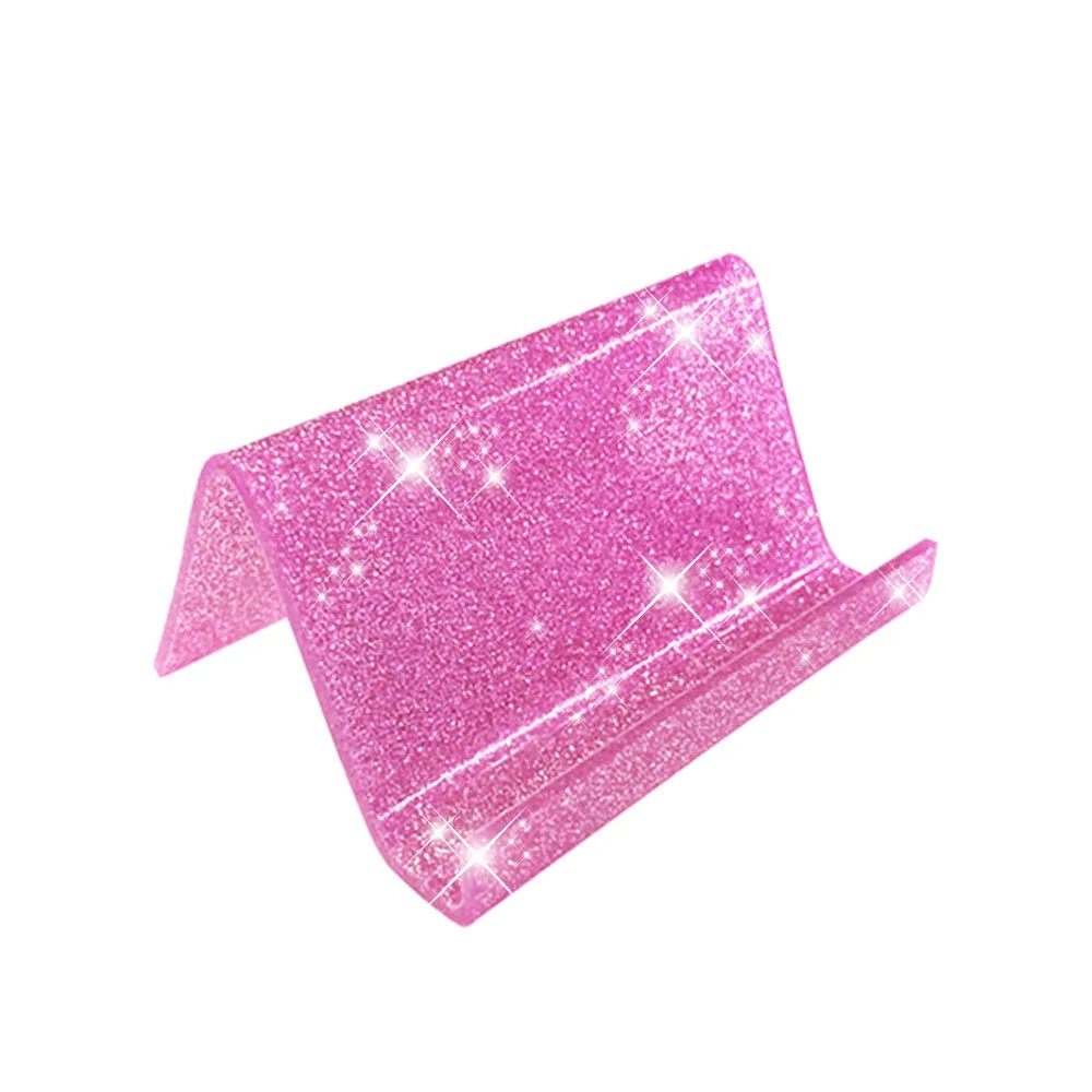 Acrylic Glitter Colorful Business Card Holder Desktop Card Stand Card Storage Display Shelf Office Supplies School Gift 6