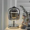 Modern Light Luxury Italian Simple   Bedside Lamp Glass Master Bedroom Bedside Lamp Designer Decorated High-Class LED Light 1