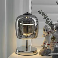 Modern Light Luxury Italian Simple   Bedside Lamp Glass Master Bedroom Bedside Lamp Designer Decorated High-Class LED Light 1