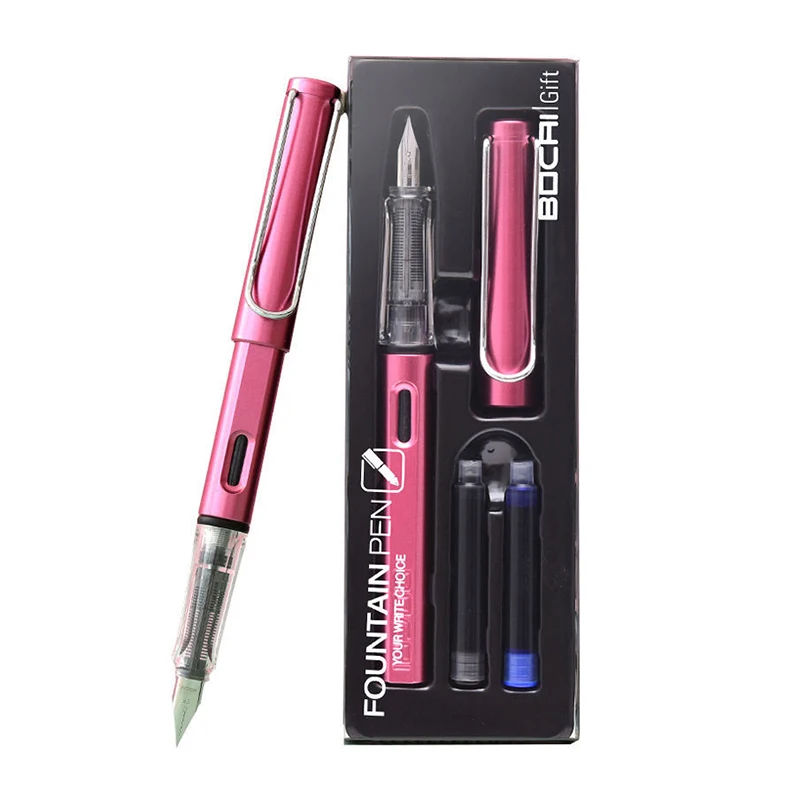 Ensemble de stylos plume classiques multicolores, recharge d'encre de subdivision, stylo signature, écriture pour étudiants, affaires, école, fournitures de bureau, 1 ensemble