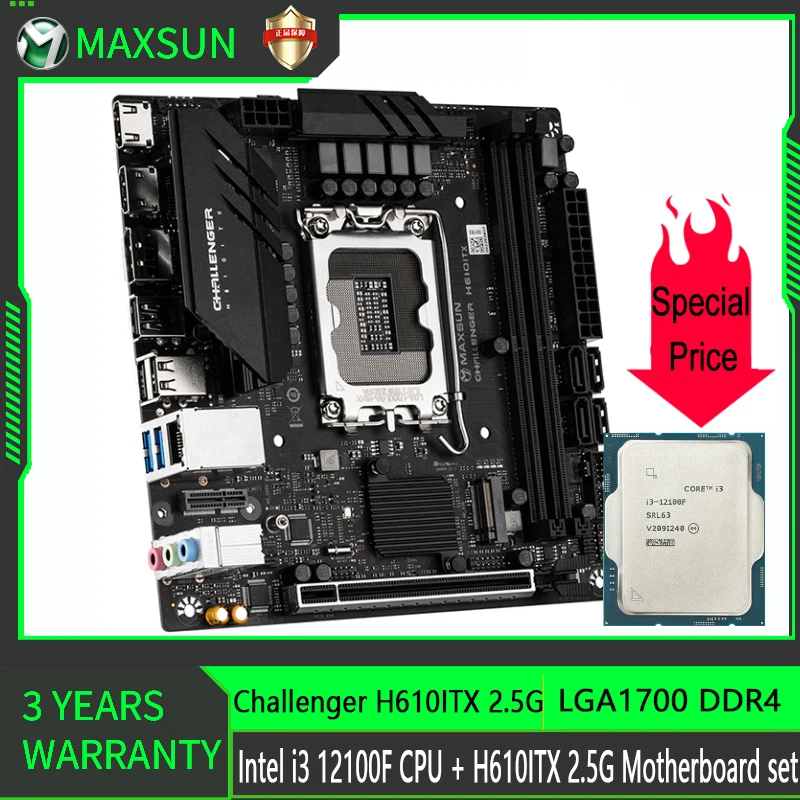 MaxsunChallenger Dual Channel Motherboard Set, Gaming Computer Combo