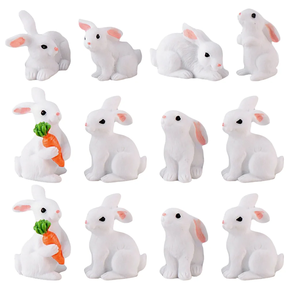 

Bunny Figurines Outdoor Decor Miniature Bunny Figurines Rabbit Family Figure Miniature Rabbit Figure