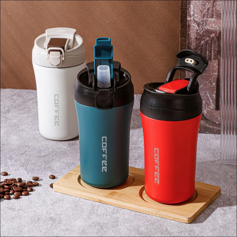

Thermal Bottle304 Stainless Steel Insulated Cup Portable Coffee Cup Car Mounted Dual Drinking Straw Water Cup Male And Female St