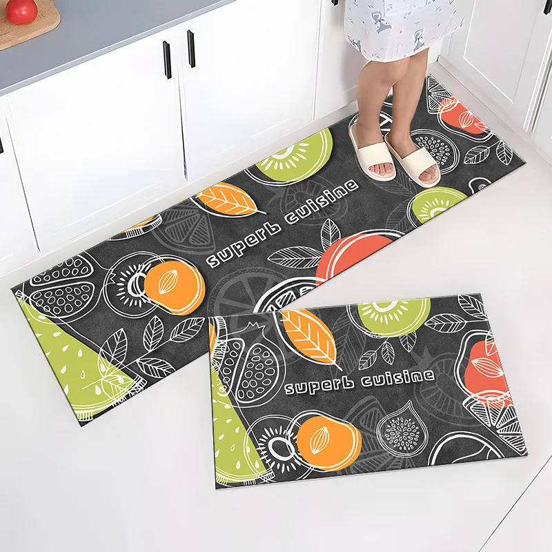 thumbnail image 1 of Felpudo de cocina con alfabeto artístico, felpudo de entrada para sala de estar, alfombra para el hogar, dormitorio, piso, pasillo, balcón, alfombra antideslizante, 1 of 5