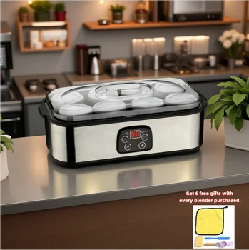8 Glass Jar Electric Yogurt Maker with Fully Adjustable Fermentation Settings for Customizable Yogurt Making Perfect for Home Use 1