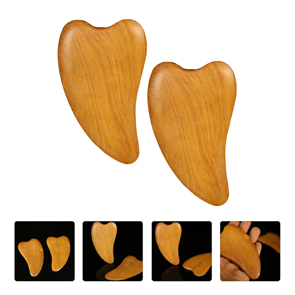 2 Pcs Scraping Tablets Beauty Health Physical Therapy and Rehabilitation Massage Tool Gua Sha Board Neck 1