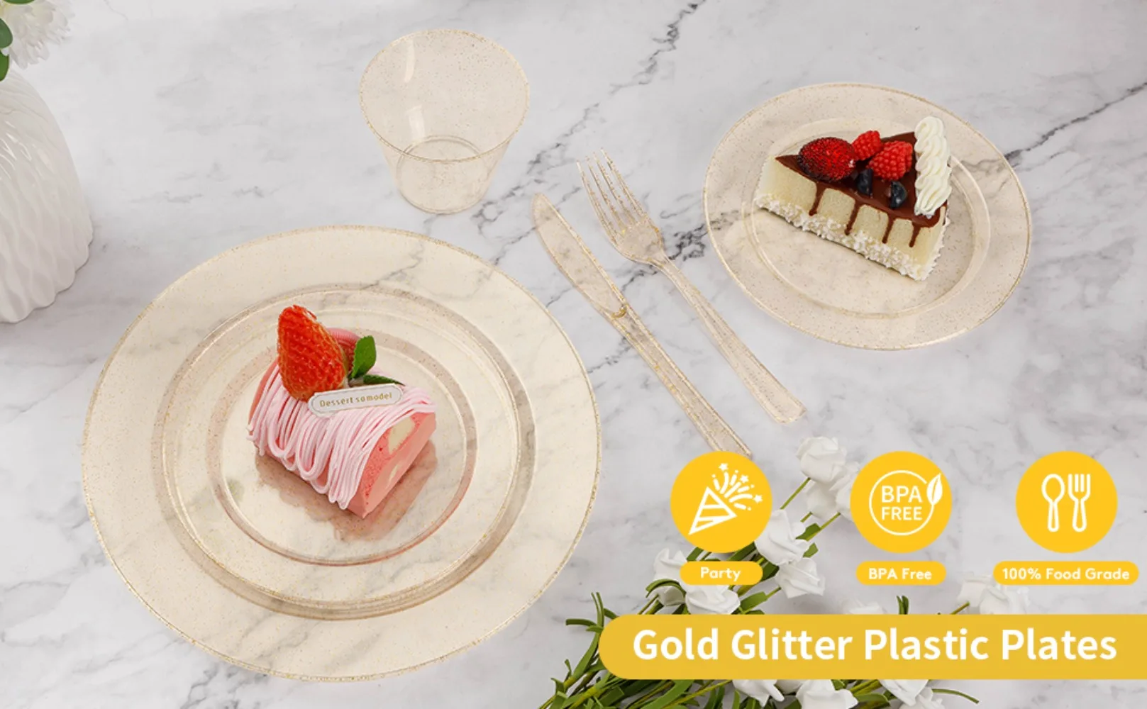 Gold Plastic Plates