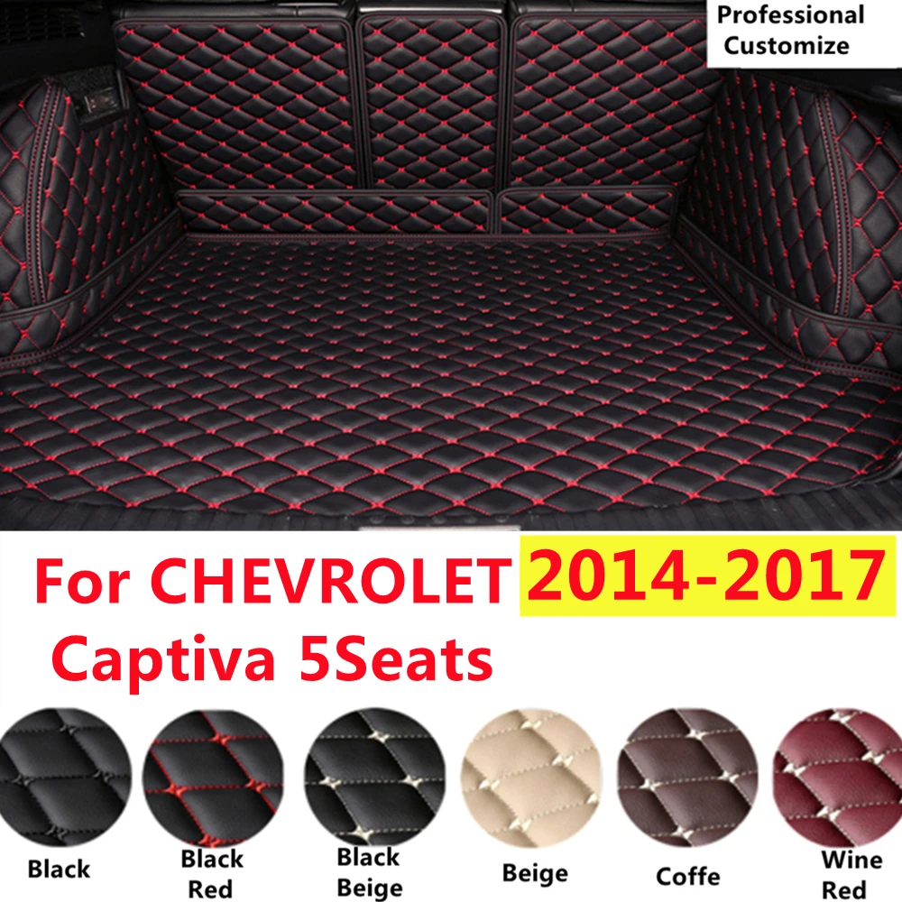 

SJ Custom Full Set Fit For CHEVROLET Captiva 2017 2016-14 Auto Fittings Waterproof Car Trunk Mat Tail Boot Tray Liner Rear Cargo