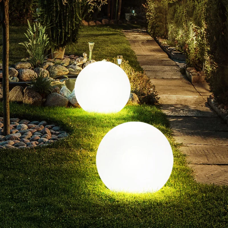 50CM Solar Sphere Outdoor Courtyard Garden Lawn LED Luminous Ball Color Snow Globe Christmas Party Decoration Light 40 50cm paint by numbers snow town