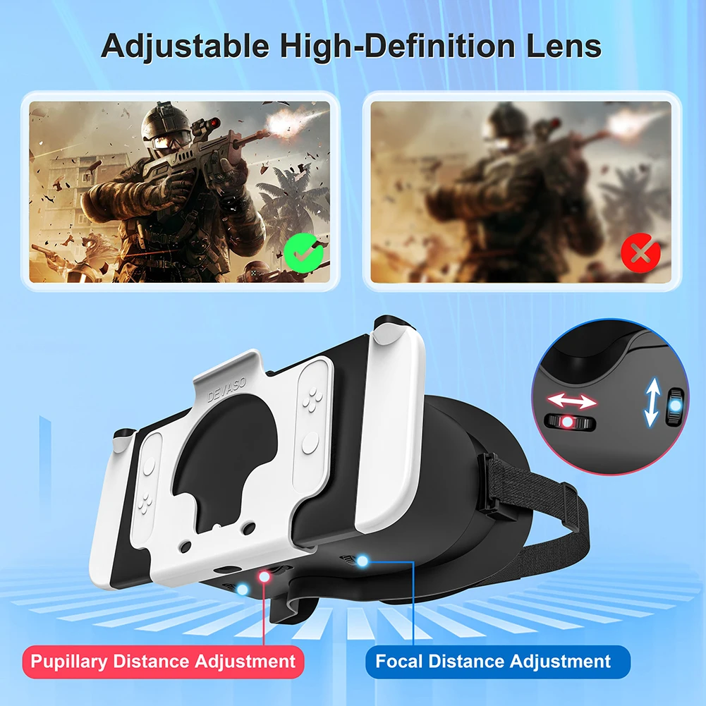 Cuffie Vr Occhiali Per Realtà Virtuale 3D Esperienza Immersiva Occhiali Per Realtà Virtuale 3D Vr Regolabili Per Nintendo Switch Oled