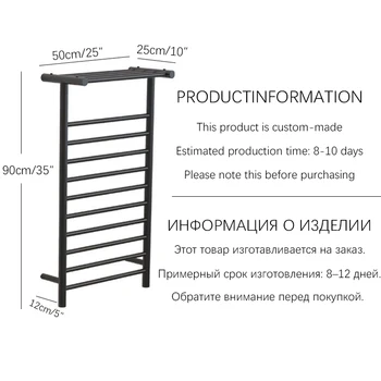 ราวแขวนผ้าเช็ดตัวแบบมีระบบทำความร้อน สแตนเลสอย่างดี ประหยัดพลังงาน ติดผนัง/ตั้งพื้น 2